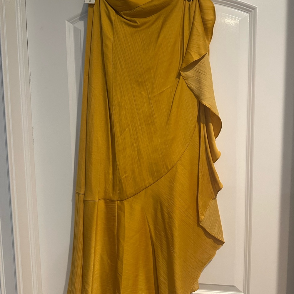 Maeve Elegant Mustard Yellow Women's Tie Skirt